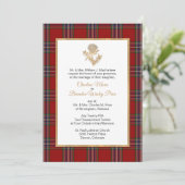 MacFarland Tartan Kariert Thistle Wedding Einladun Einladung (Stehend Vorderseite)