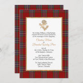 MacFarland Tartan Kariert Thistle Wedding Einladun Einladung (Vorne/Hinten)