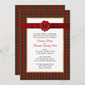 MacFarland Tartan Karierte Mit Monogramm Hochzeit Einladung (Vorne/Hinten)