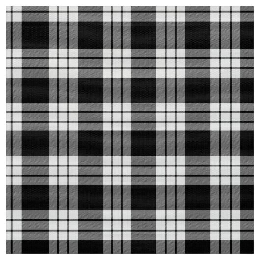 MacFarlane Black & White Tartan Stoff (Muster)