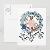 MacFarlane Clan Abzeichen Postkarte (Vorne/Hinten)