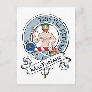 MacFarlane Clan Abzeichen Postkarte