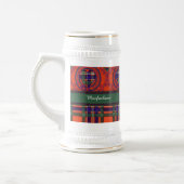 Macfarlane Clan karierter schottischer Tartan Bierglas (Links)
