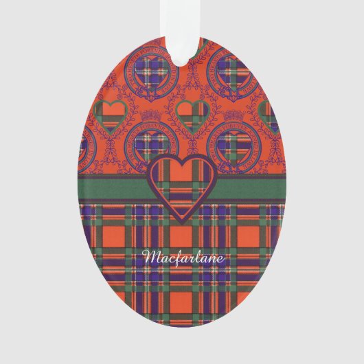 Macfarlane Clan karierter schottischer Tartan Ornament (Vorderseite)
