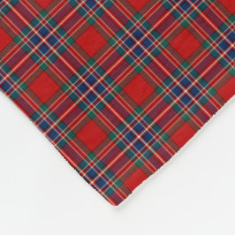 MacFarlane Clan Red und Royal Blue Tartan Fleecedecke