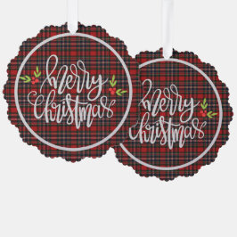 MacFarlane Clan Scottish Tartan Weihnachten Ornament Karte