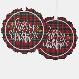 MacFarlane Clan Scottish Tartan Weihnachten Ornament Karte