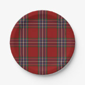 MacFarlane Clan Tartan Karierte Papierplatte Pappteller (Vorderseite)