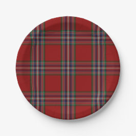 MacFarlane Clan Tartan Karierte Papierplatte Pappteller