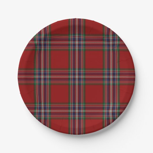 MacFarlane Clan Tartan Karierte Papierplatte Pappteller (Vorderseite)