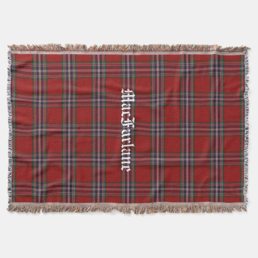 MacFarlane Clan Tartan Kariertes, kundenspezifisch Decke (Vorderseite)