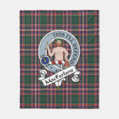 MacFarlane Jagen Ancient Clan Abzeichen Tartan Kar Fleecedecke (Vorderseite)