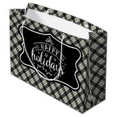 MacFarlane Modern Scottish Tartan Christmas Große Geschenktüte (Rückseite Schrägansicht)