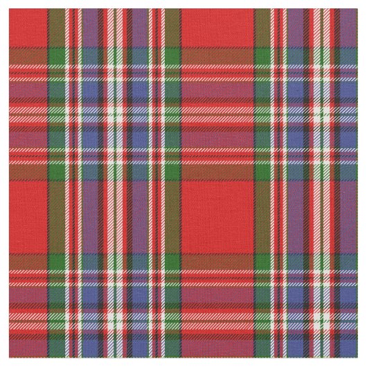 MacFarlane roter Tartan-Druck Stoff (Nahaufnahme)