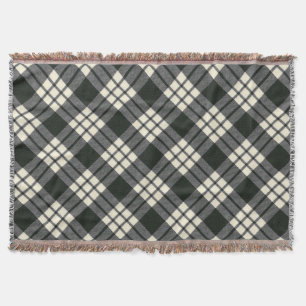 MacFarlane Schwarz-weiß M Original Scottish Tartan Decke
