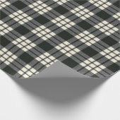 MacFarlane Schwarz-weiß M Original Scottish Tartan Geschenkpapier (Ecke)