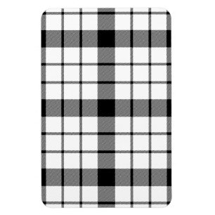 MacFarlane tartan black white plaid Magnet