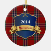 MacFarlane Tartan Karierte benutzerdefinierte Verz Keramikornament (Vorne)