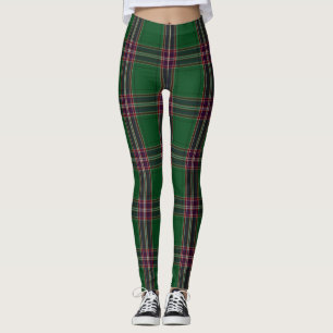 MacFarlane Tartan-kariertes Leggings-Grün Leggings