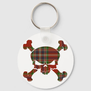 MacFarlane Tartan-Schädel keine Fahne Schlüsselanhänger