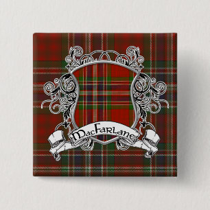 MacFarlane Tartan-Schild Button