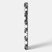 MacFarlane Tartan Schwarz-weiß kariert Case-Mate iPhone Hülle (Rückseite / Links)
