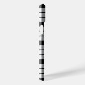 MacFarlane Tartan Schwarz-weiß kariert Case-Mate iPhone Hülle (Rückseite / Rechts)