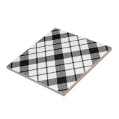 MacFarlane Tartan Schwarz-weiß kariert Fliese (Seite)