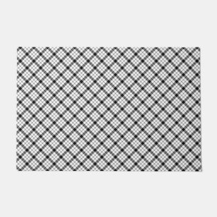 MacFarlane Tartan Schwarz-weiß kariert Fußmatte
