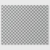 MacFarlane Tartan Schwarz-weiß kariert Geschenkpapier (Flach)