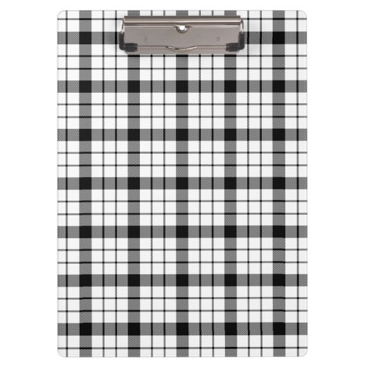 MacFarlane Tartan Schwarz-weiß kariert Klemmbrett (Vorderseite)