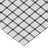 MacFarlane Tartan Schwarz-weiß kariert Kurzer Tischläufer (Ecke)
