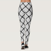 MacFarlane Tartan Schwarz-weiß kariert Leggings (Rückseite)