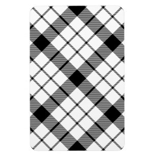 MacFarlane Tartan Schwarz-weiß kariert Magnet