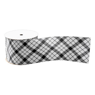 MacFarlane Tartan Schwarz-weiß kariert Ripsband