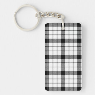 MacFarlane Tartan Schwarz-Weiß-Karo Schlüsselanhänger
