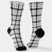 MacFarlane Tartan Schwarz-Weiß-Karo Socken (Gewinkelt)