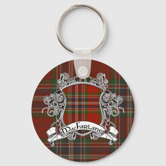 MacFarlane Tartan Shield Schlüsselanhänger (Vorderseite)
