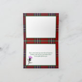 MacFarlane Tartan und Thistle Dankeschön-Karte Dankeskarte (Innenseite)