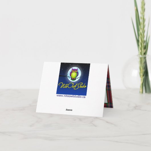 MacFarlane Tartan und Thistle Dankeschön-Karte Dankeskarte (Rückseite)