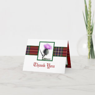 MacFarlane Tartan und Thistle Dankeskarten Dankeskarte