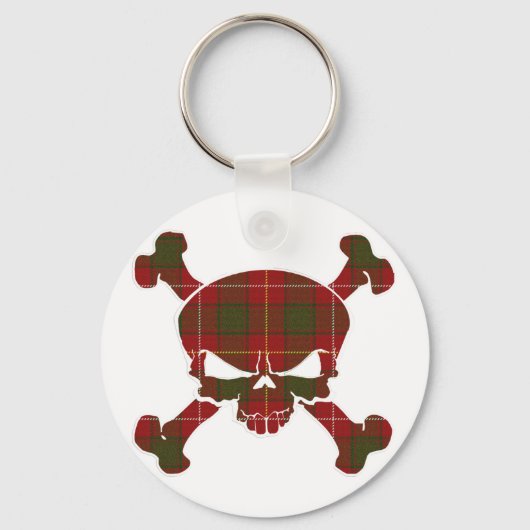 MacFie Tartan Skull No Banner Schlüsselanhänger (Vorderseite)