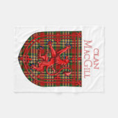 MacGill Tartan Scottish Kariert Lion Rampant Fleecedecke (Vorderseite (Horizontal))