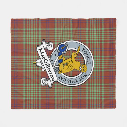 MacGillivray Jagd Ancient Clan Abzeichen Tartan Pl Fleecedecke (Vorderseite (Horizontal))