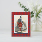 MacGillivray Vintag Illustration Tartan Frame Postkarte (Stehend Vorderseite)