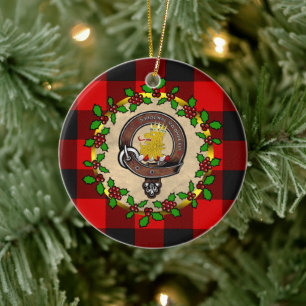 MacGregor Abzeichen/Rob Roy Tartan Personalisierte Keramik Ornament
