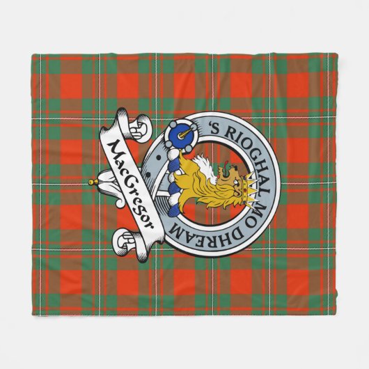 MacGregor Ancient Clan Abzeichen Tartan Kariert Fleecedecke (Vorderseite (Horizontal))