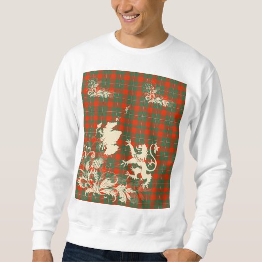 MacGregor Ancient Tartan Scotland Lion Map Art Sweatshirt (Vorderseite)
