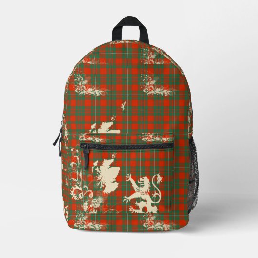 MacGregor Antikes Tartan Schottland Löwe Karte Kun Bedruckter Rucksack (Vorderseite)