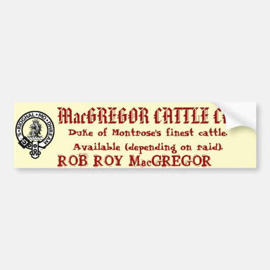 MacGREGOR CATTLE CO. Autoaufkleber (Vorne)